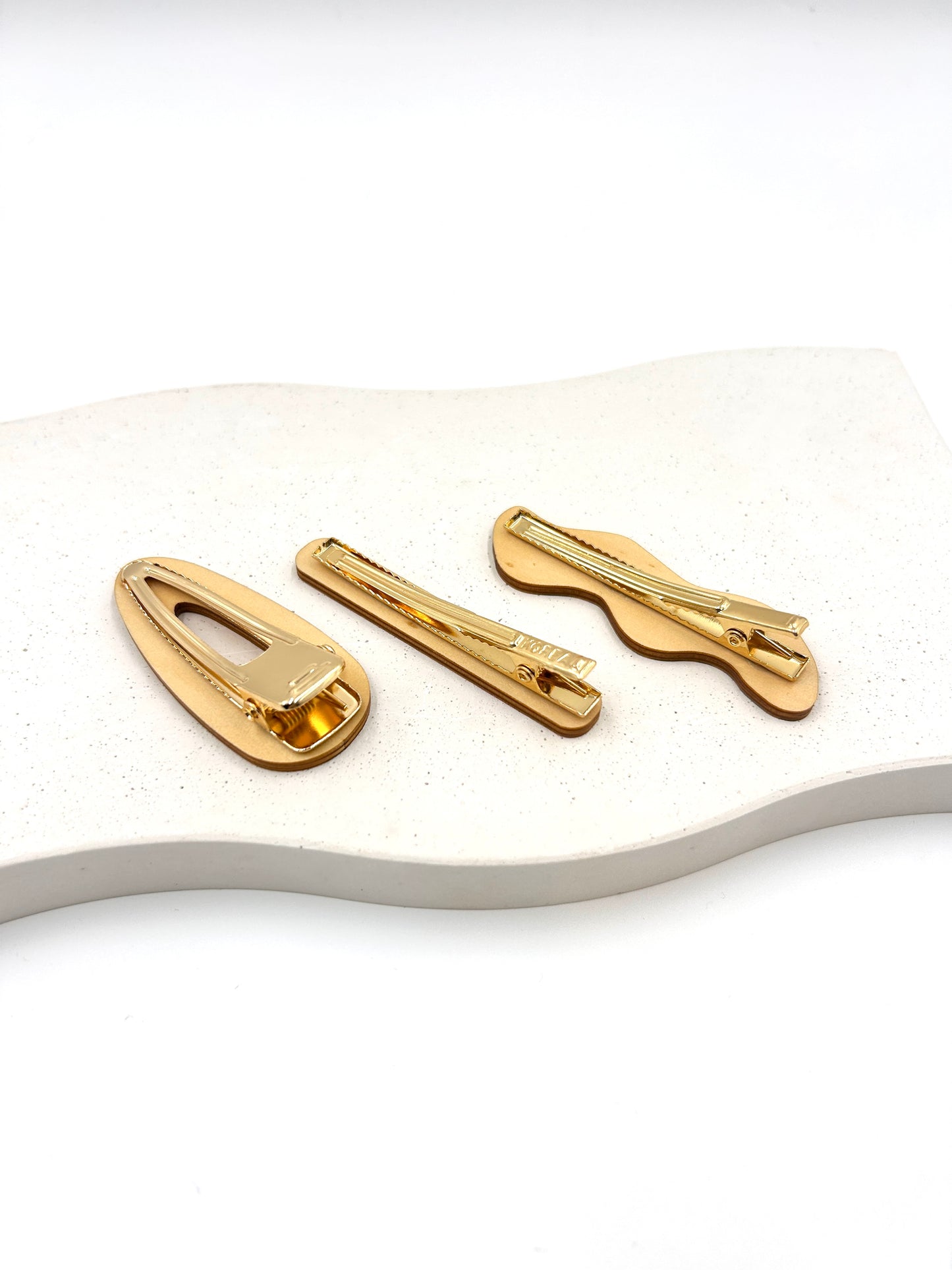 Wooden Hair Clips - in Australian Flora