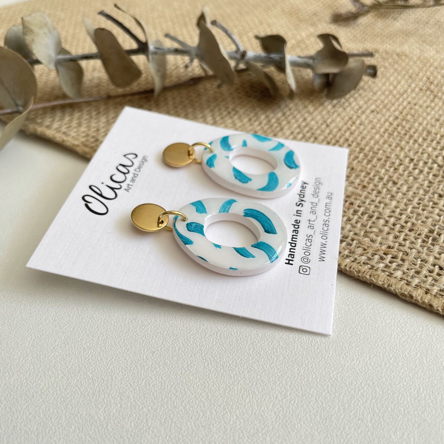 Emma hand painted Dangles
