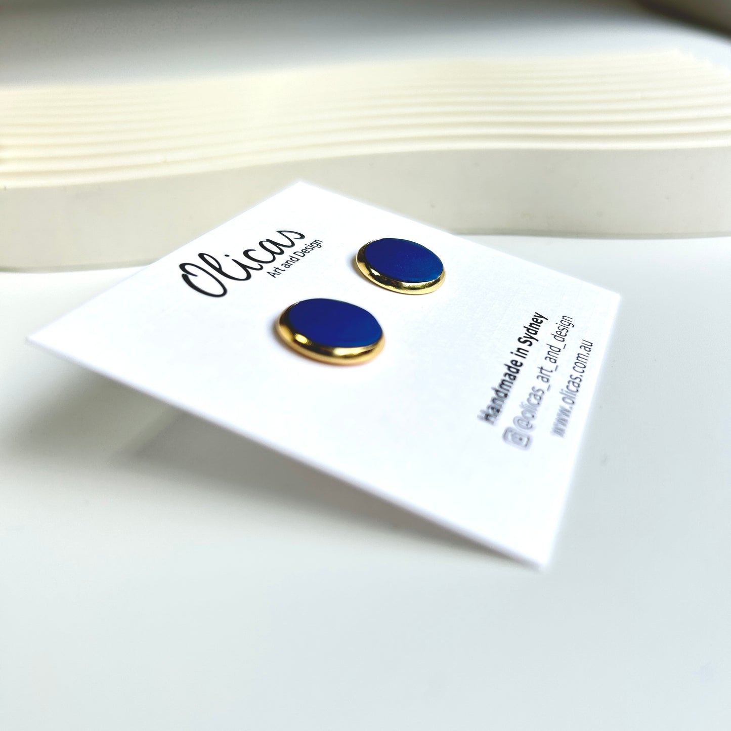 Mia Studs in Navy