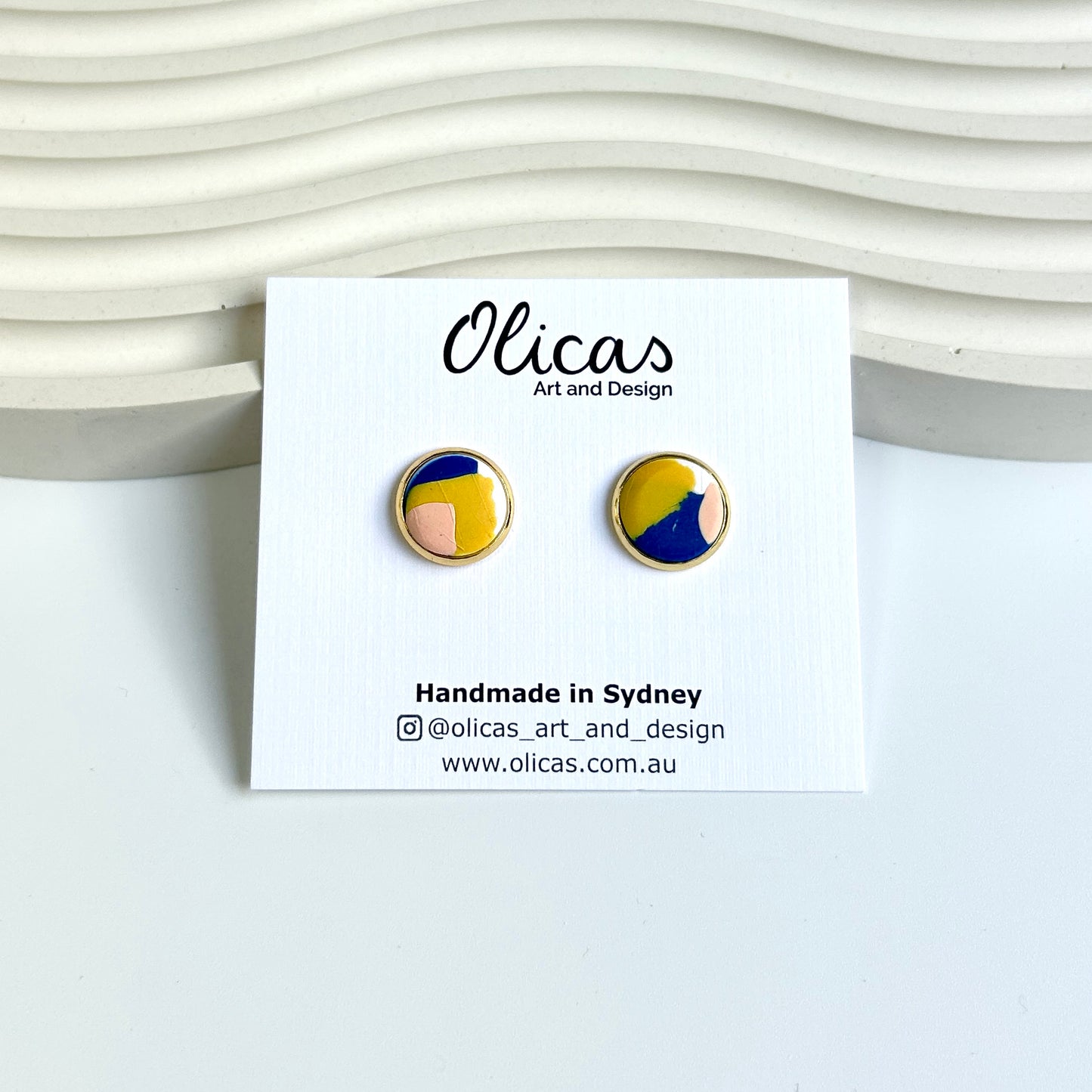 Mia Studs in Colour Collage