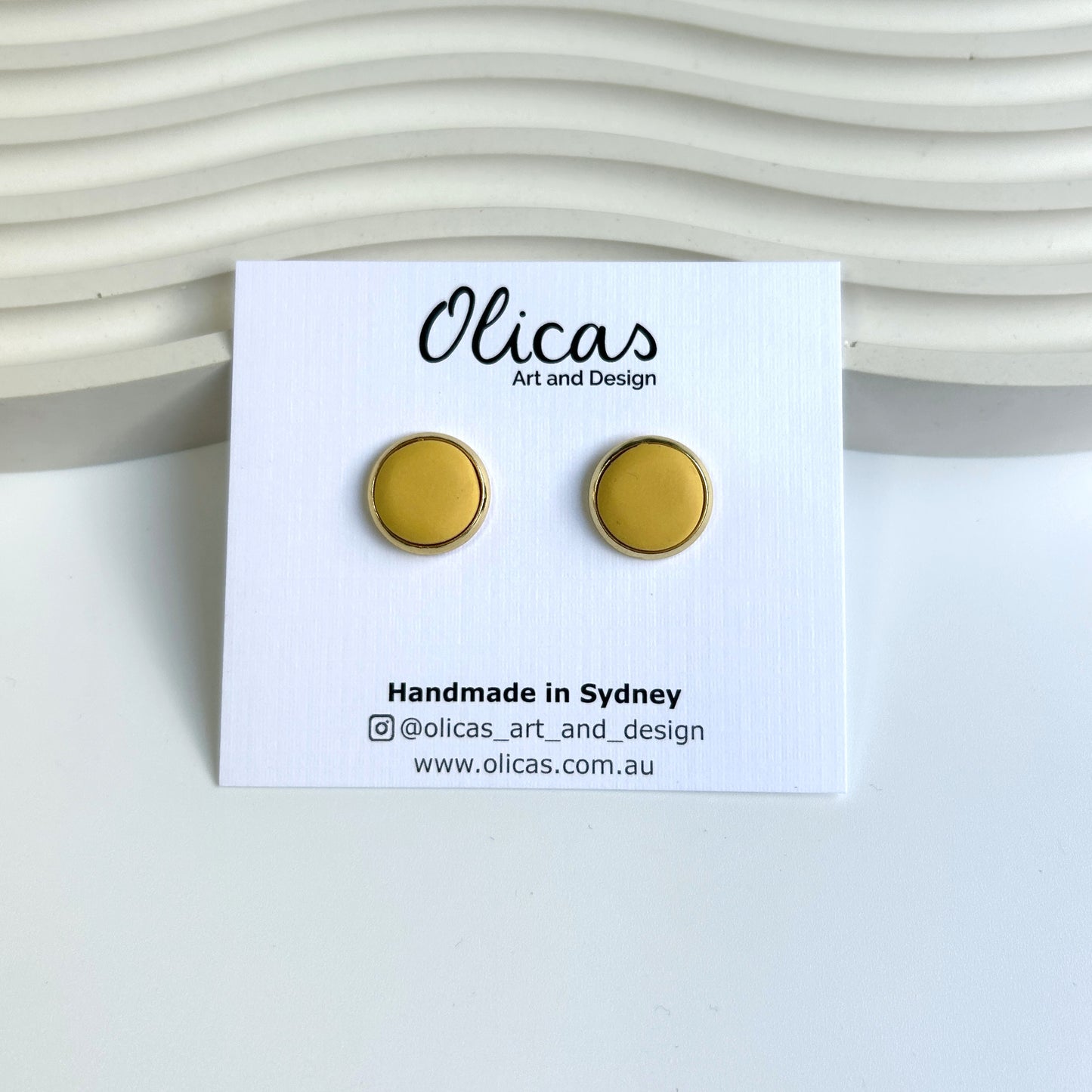 Mia Studs in Mustard Yellow