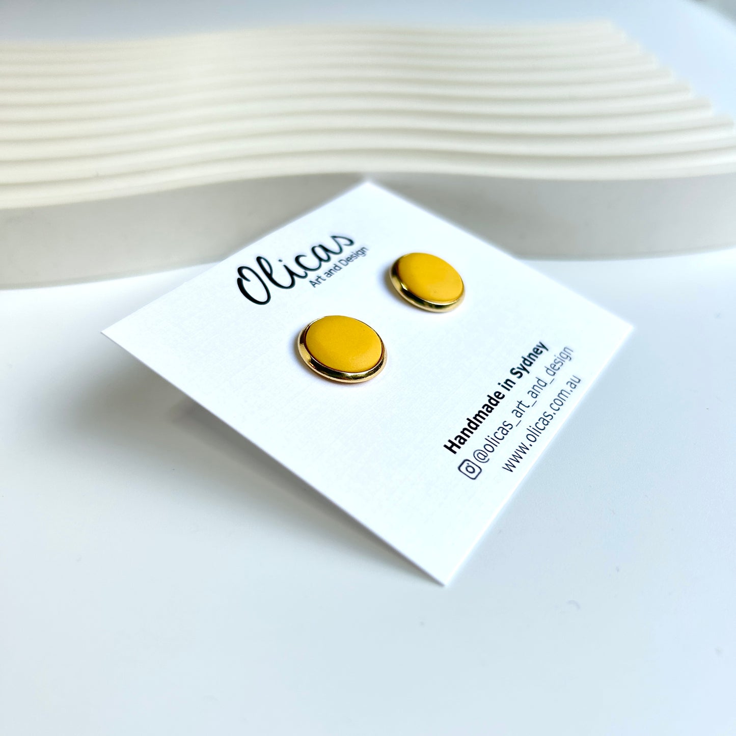 Mia Studs in Mustard Yellow