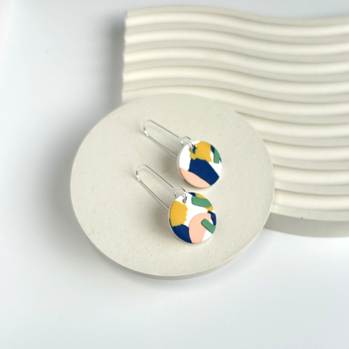 Pippa Dangles in 'Colour Collage' pattern