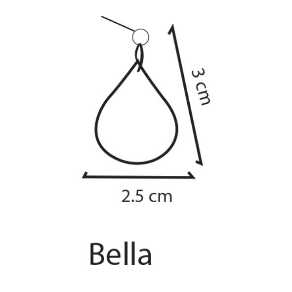 Bella Dangles in Salmon Pink Geo Pattern