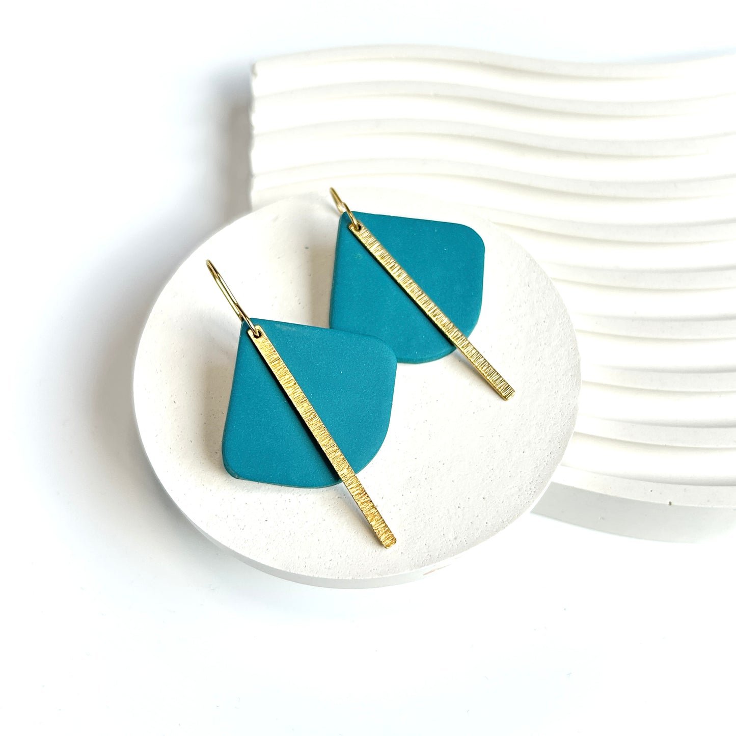 Lupita Dangles in Teal