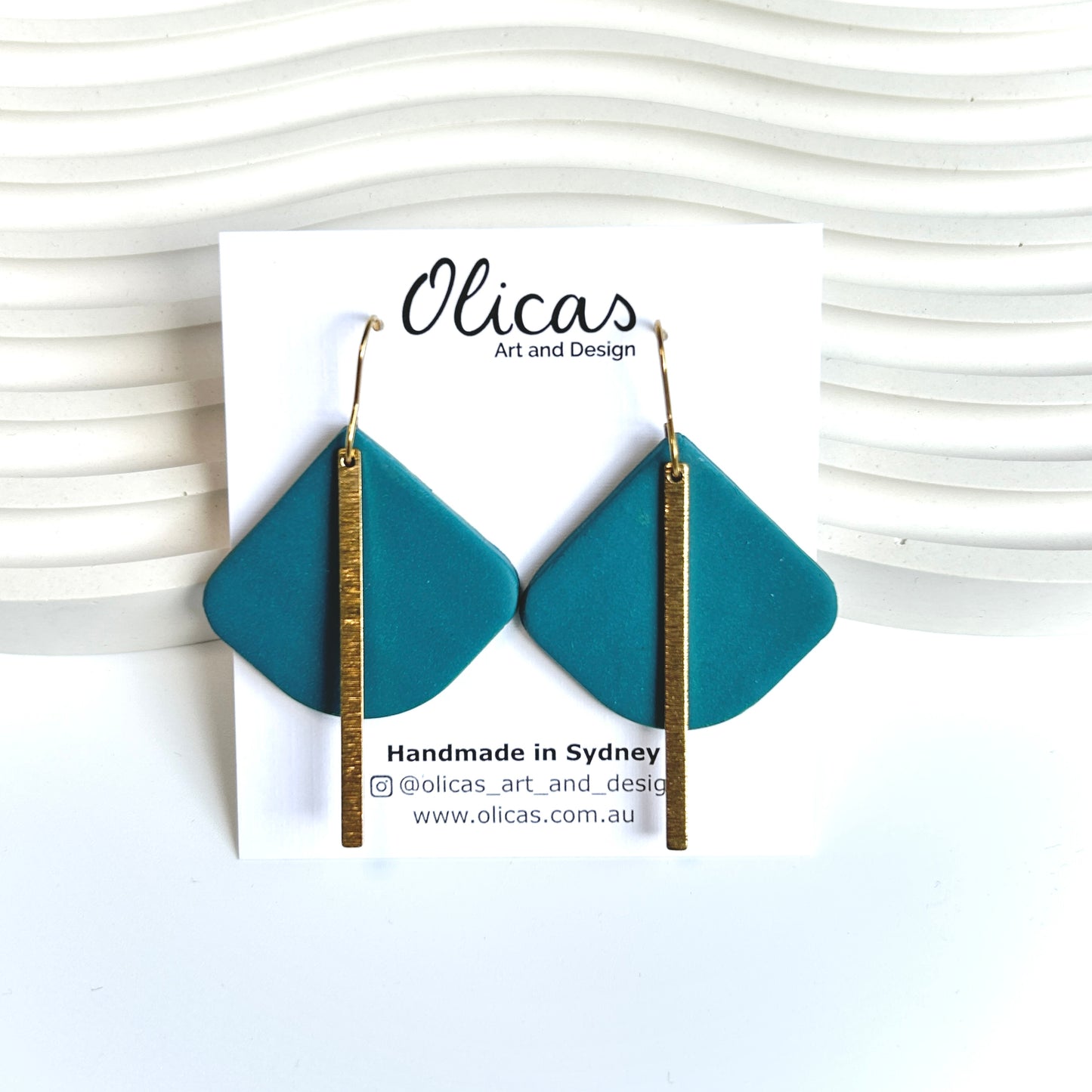 Lupita Dangles in Teal