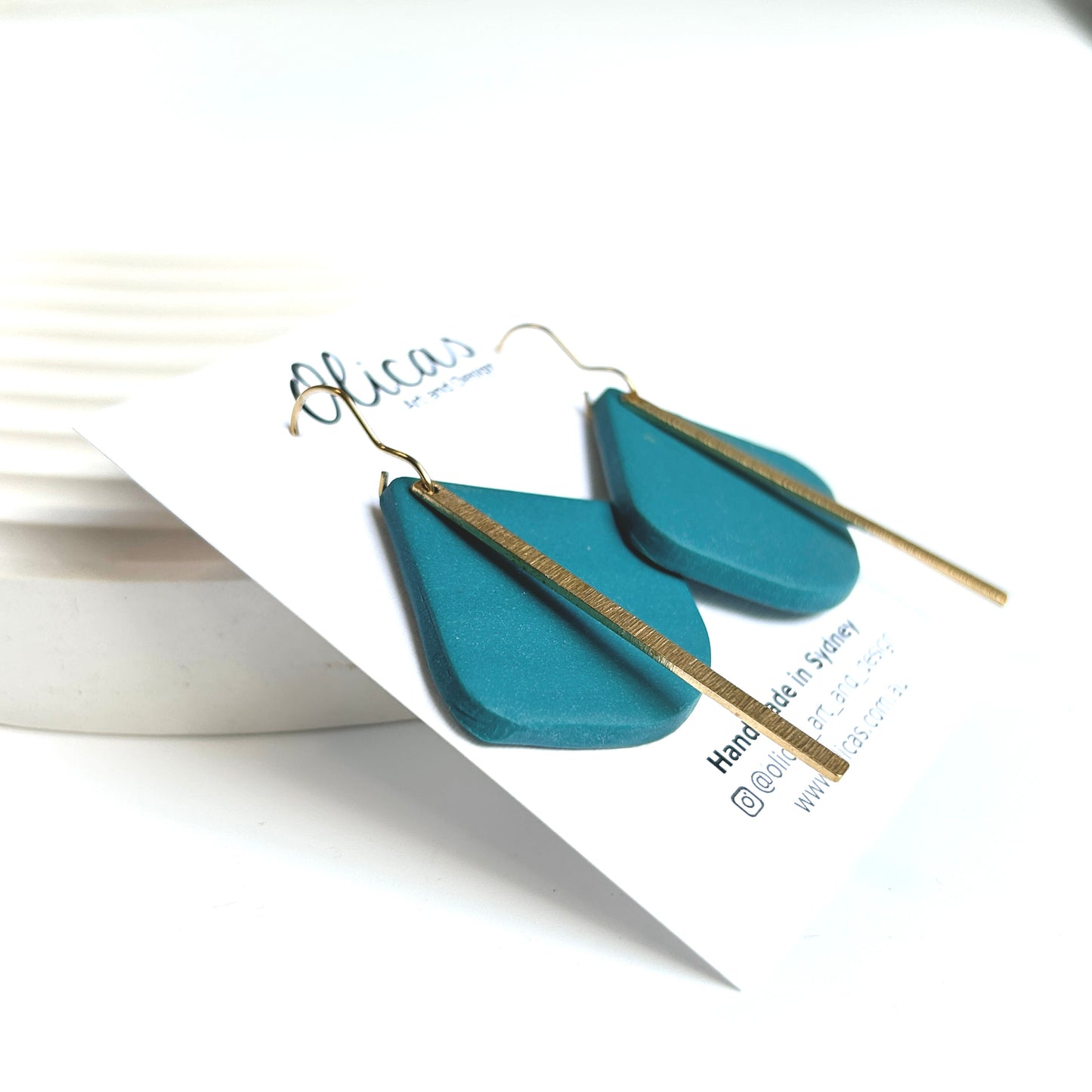 Lupita Dangles in Teal