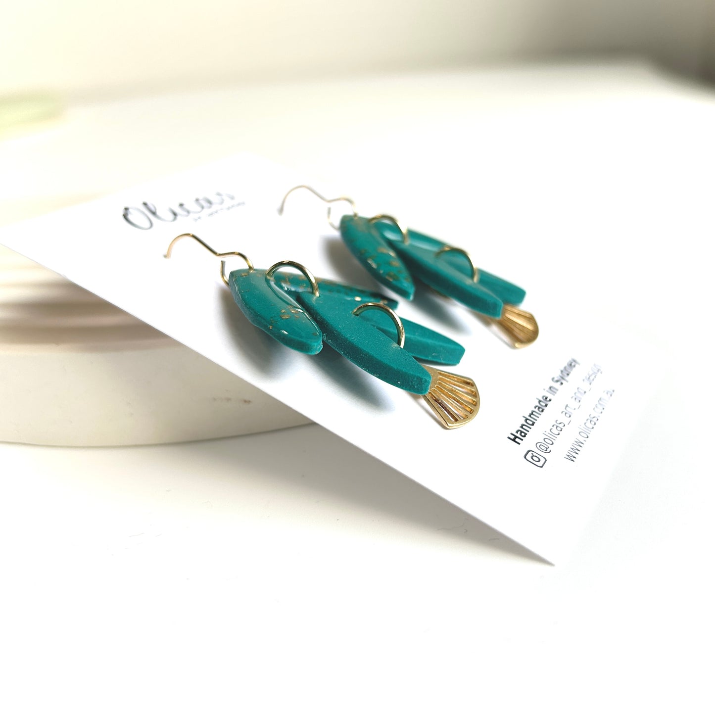 Summer in Teal & Gold speckles
