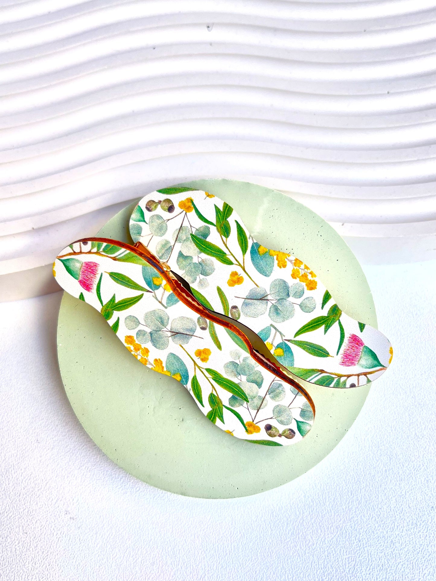 Wooden Hair Clips - in Australian Flora