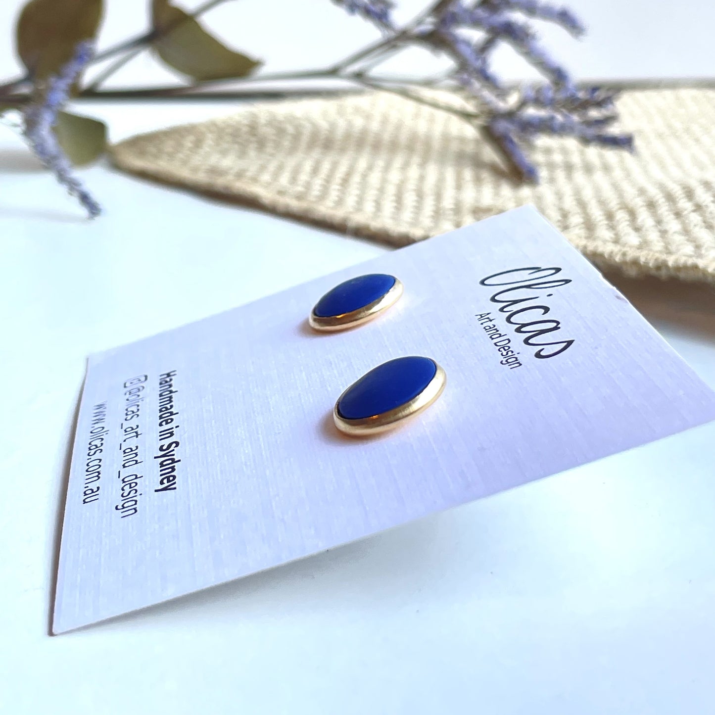 Mia Studs in Navy