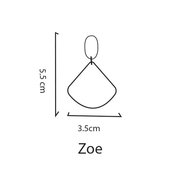 Zoe in 'Coastal Clarity' with Gold Plated Studs