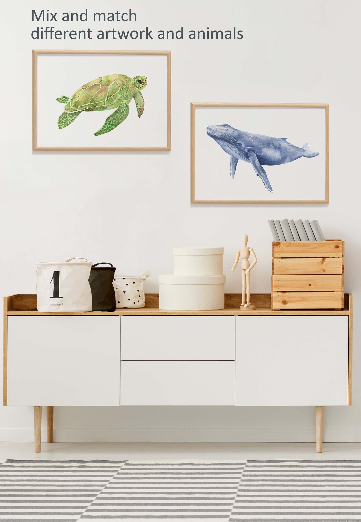 Whale Watercolour Print