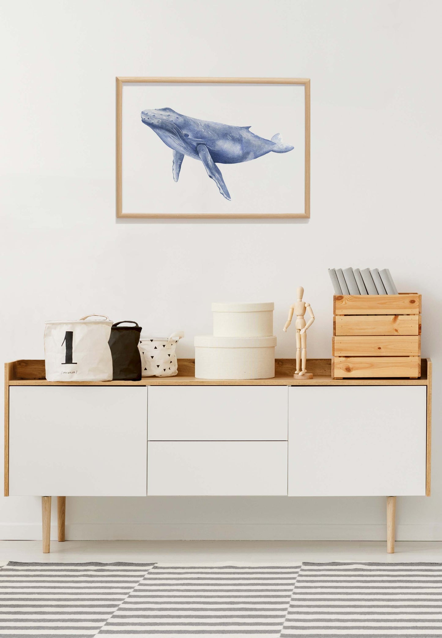 Whale Watercolour Print