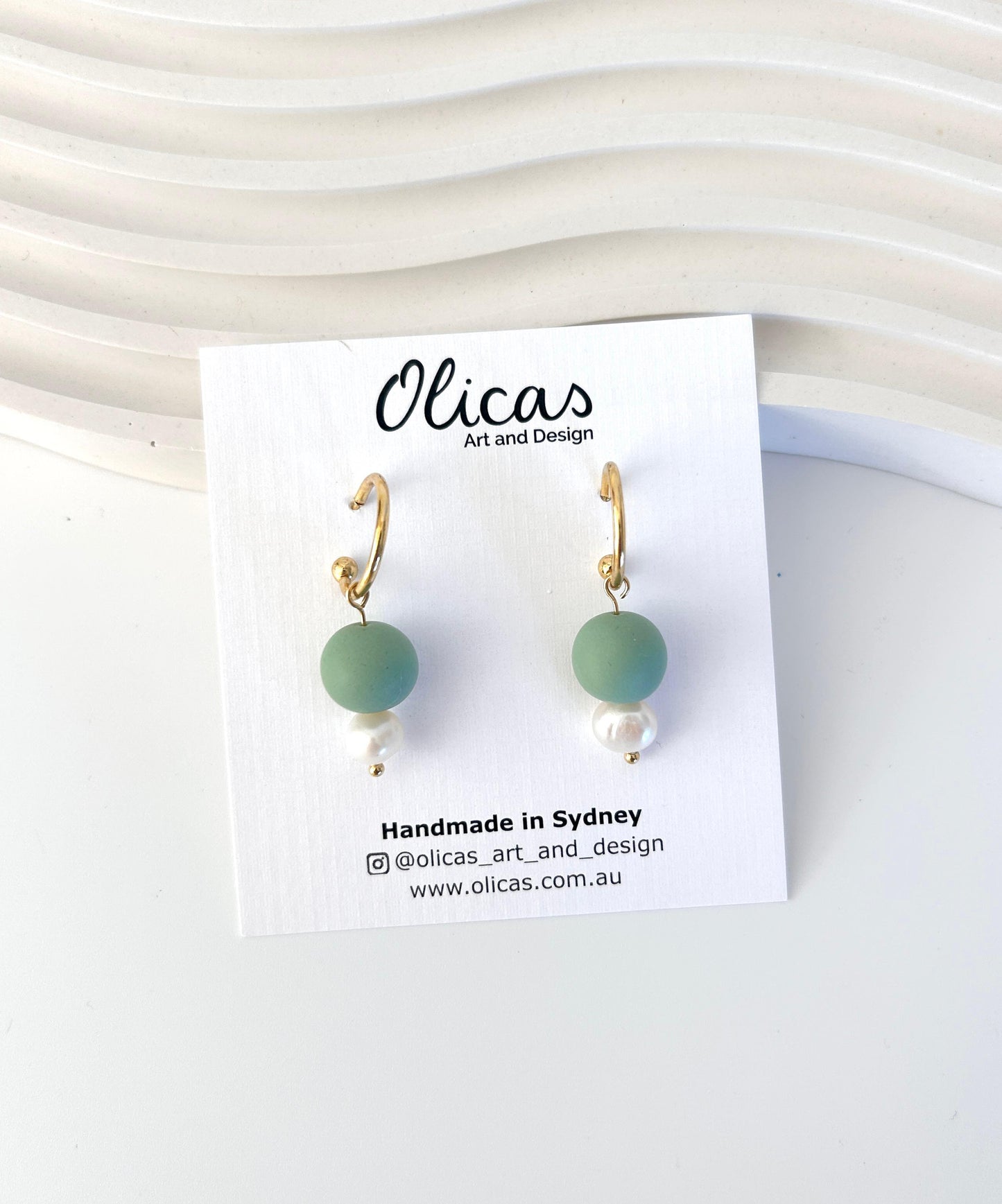 Tilly Dangles with Fresh Pearls in Block Colours