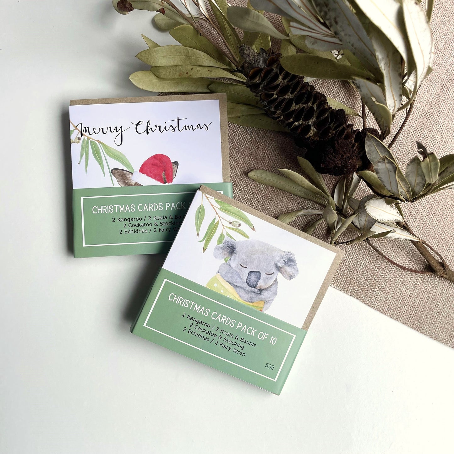 Watercolour Christmas Card Pack of 10