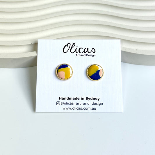 Mia Studs in Colour Collage