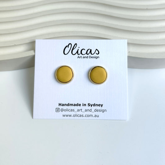 Mia Studs in Mustard Yellow