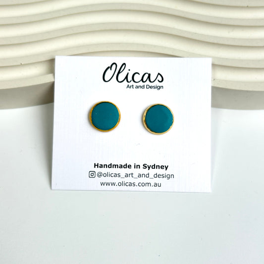 Mia Studs in Lagoon Blue