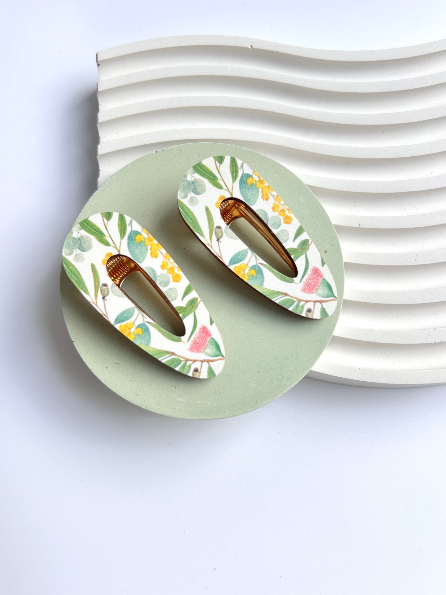 Wooden Hair Clips - Australian Flora