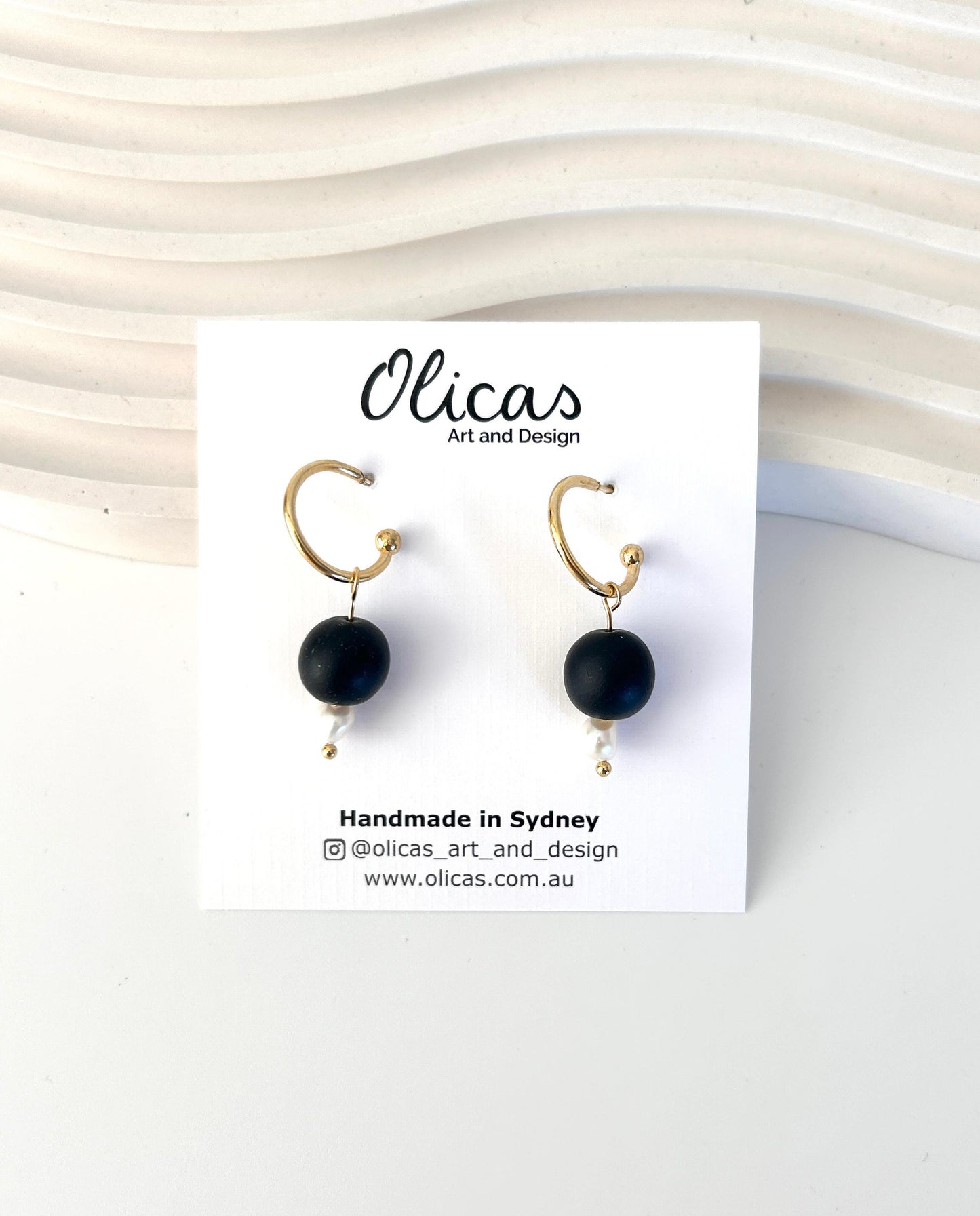 Tilly Dangles with Fresh Pearls in Block Colours