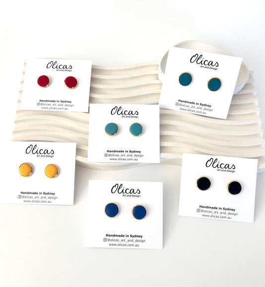 Mia Studs in Block Colours