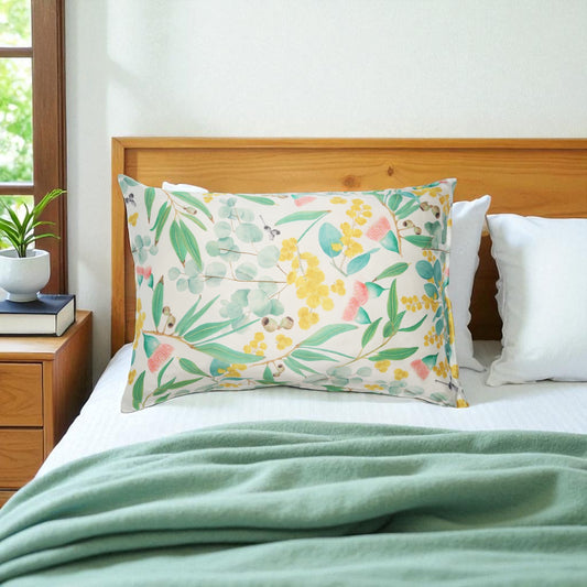 Silk Pillow Cases - Australian floral