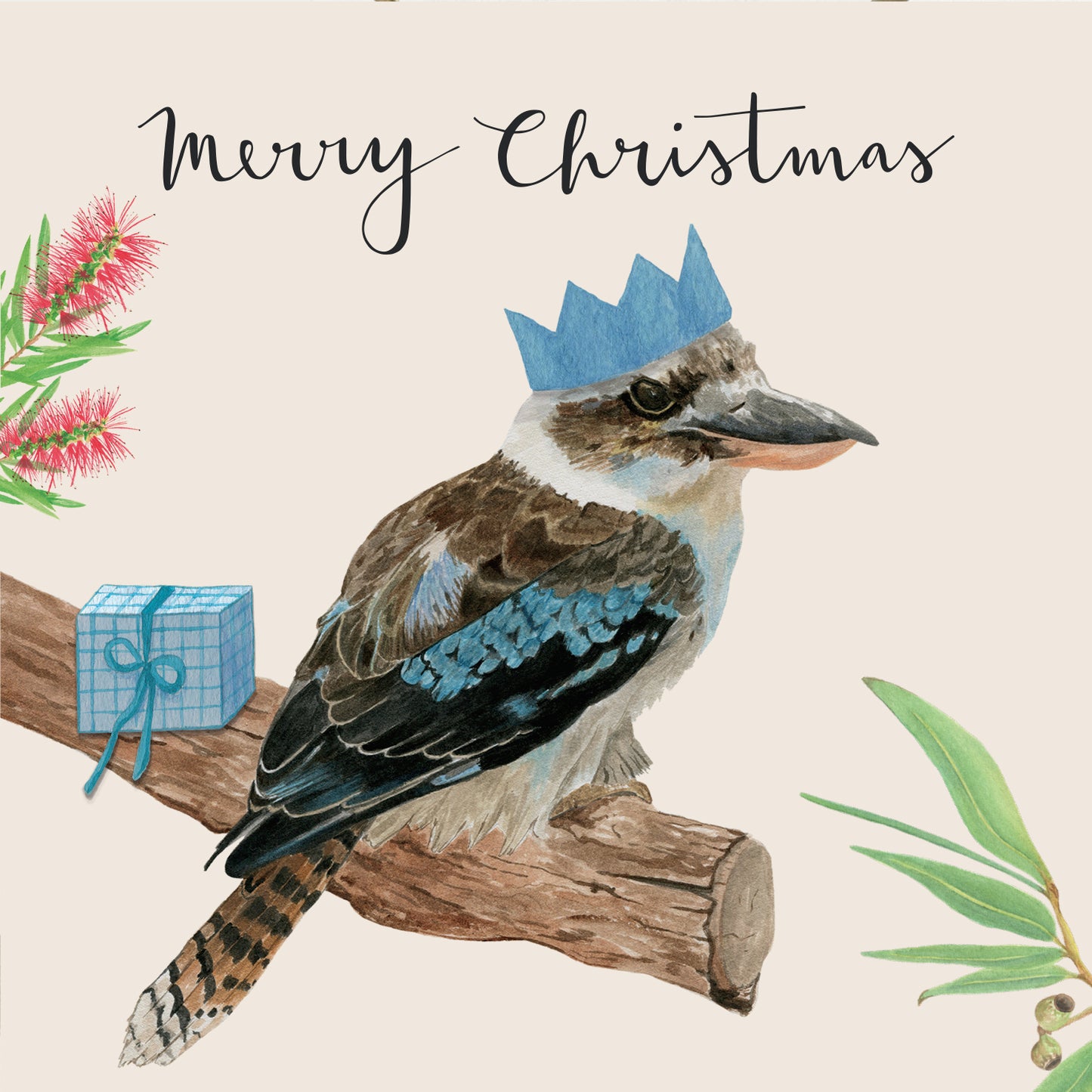 Watercolour Christmas Card - Kookaburra