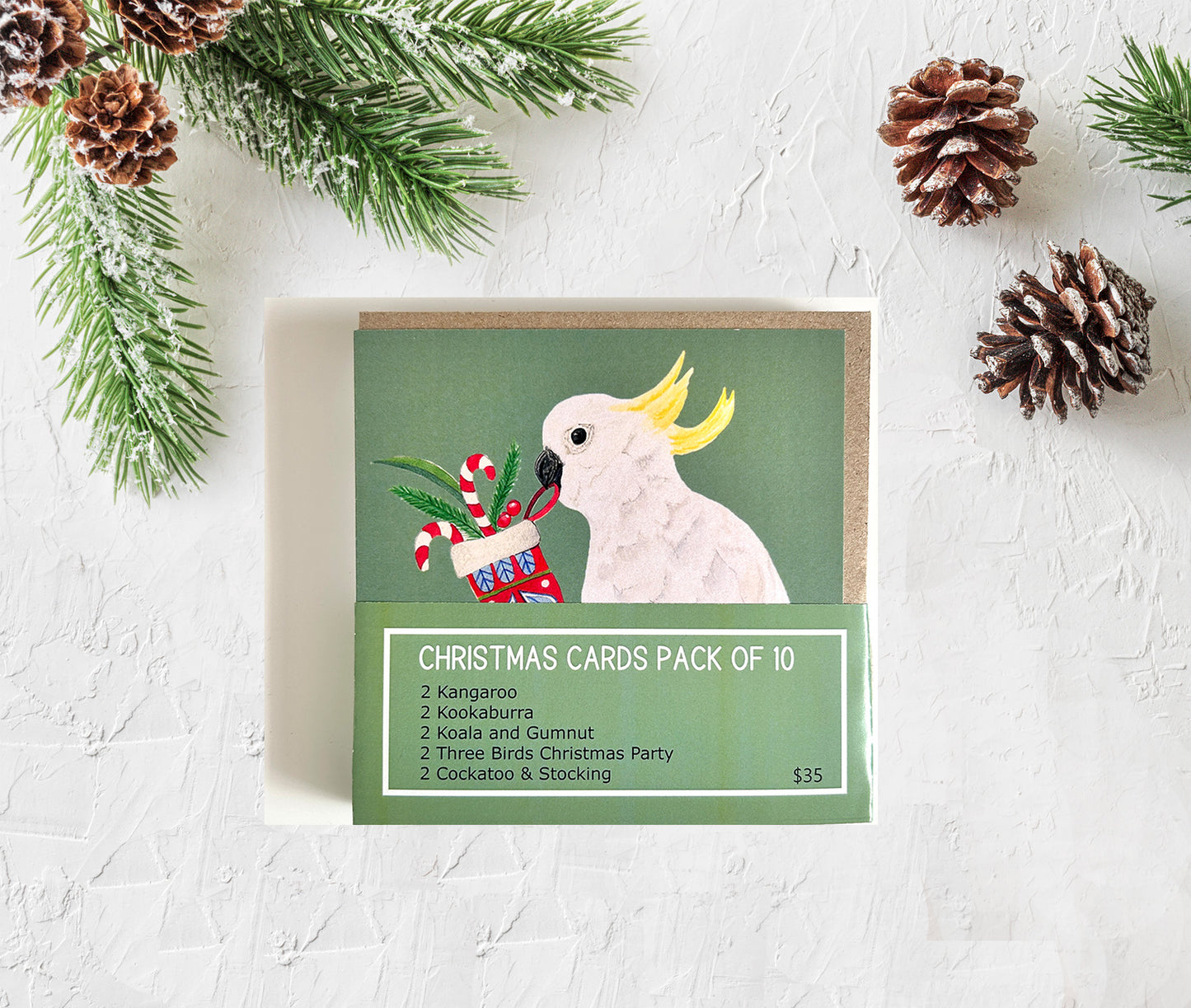 Watercolour Christmas Card Pack of 10