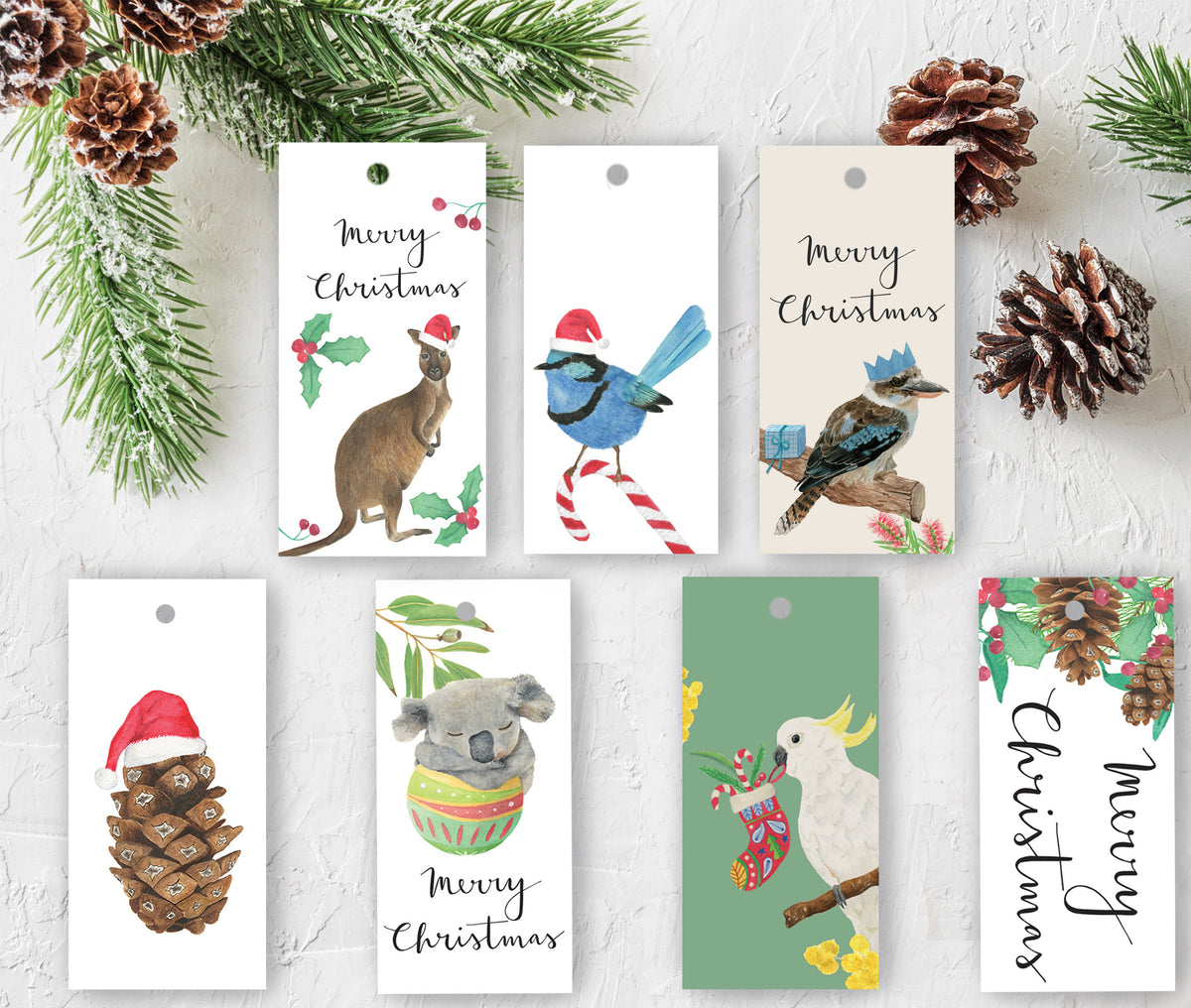 Watercolour Christmas Gift Tags