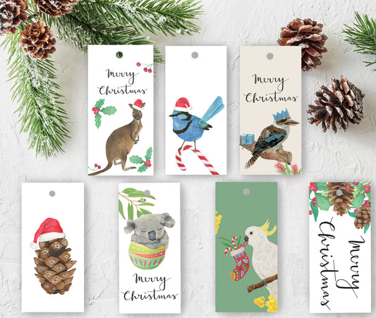 Watercolour Christmas Gift Tags
