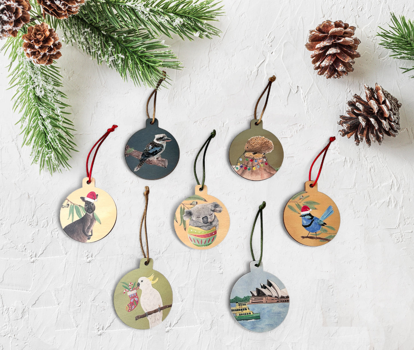 Wooden Ornaments / Australian animals ornaments
