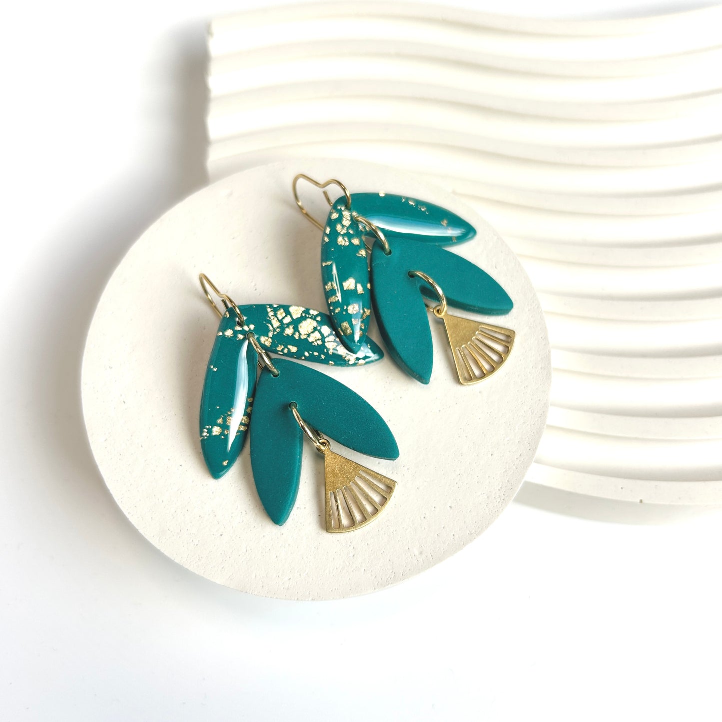 Summer in Teal & Gold speckles