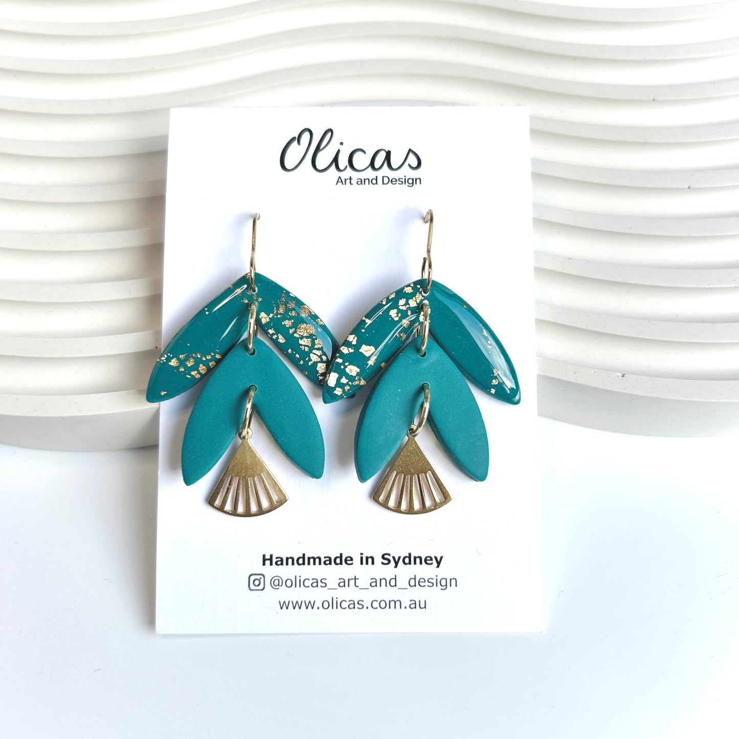 Summer in Teal & Gold speckles
