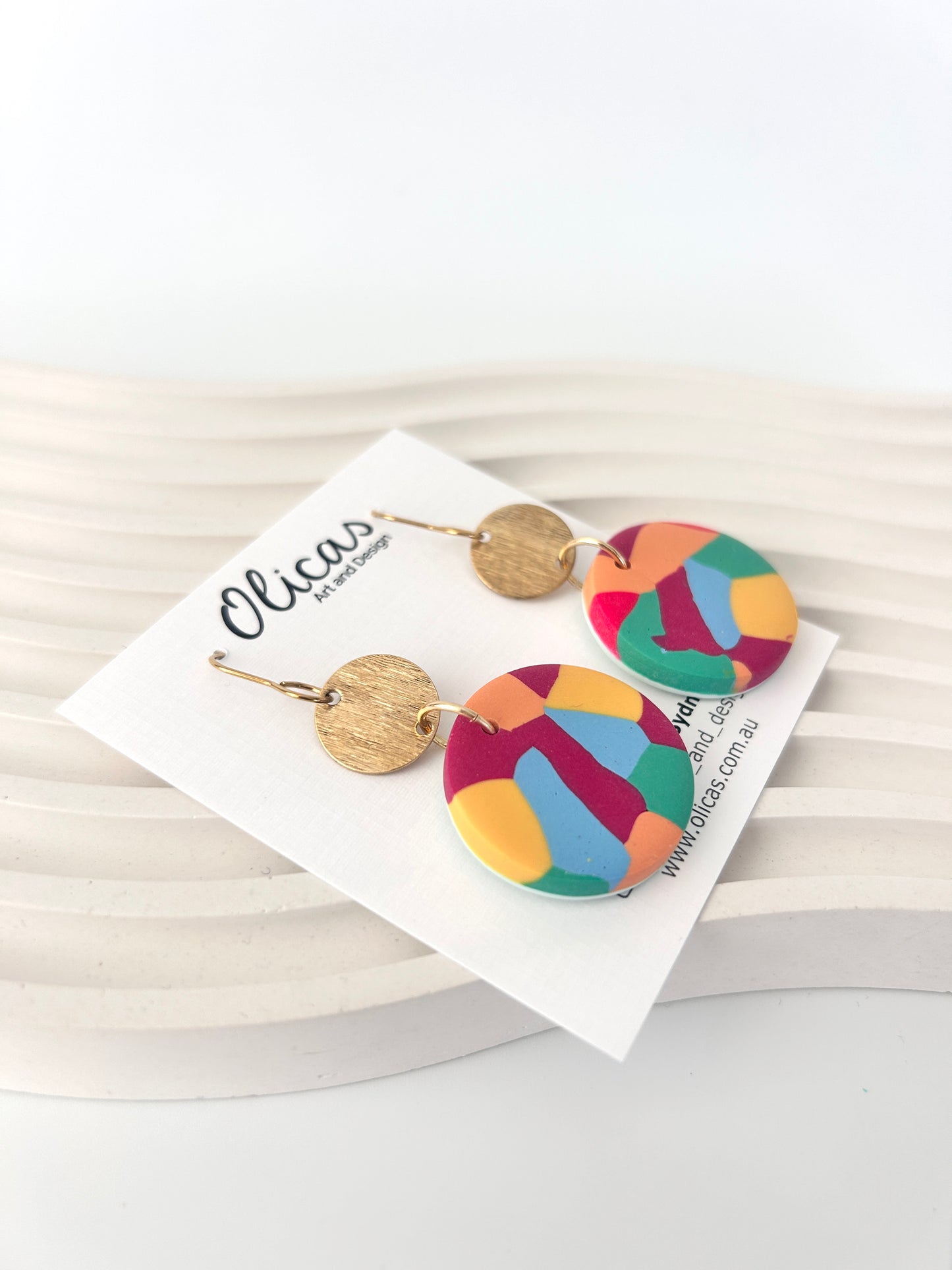 Kenya Dangles in 'Colour Splash' pattern