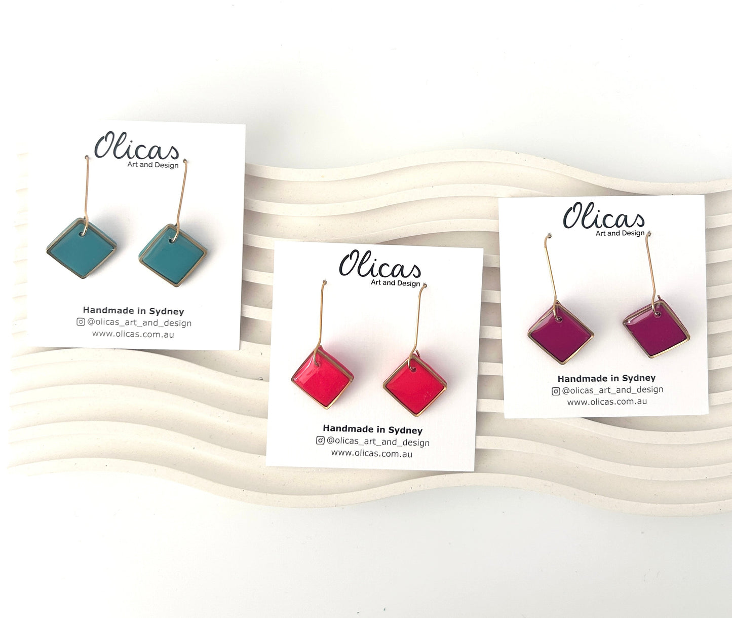 Zara Dangles in Block Colours