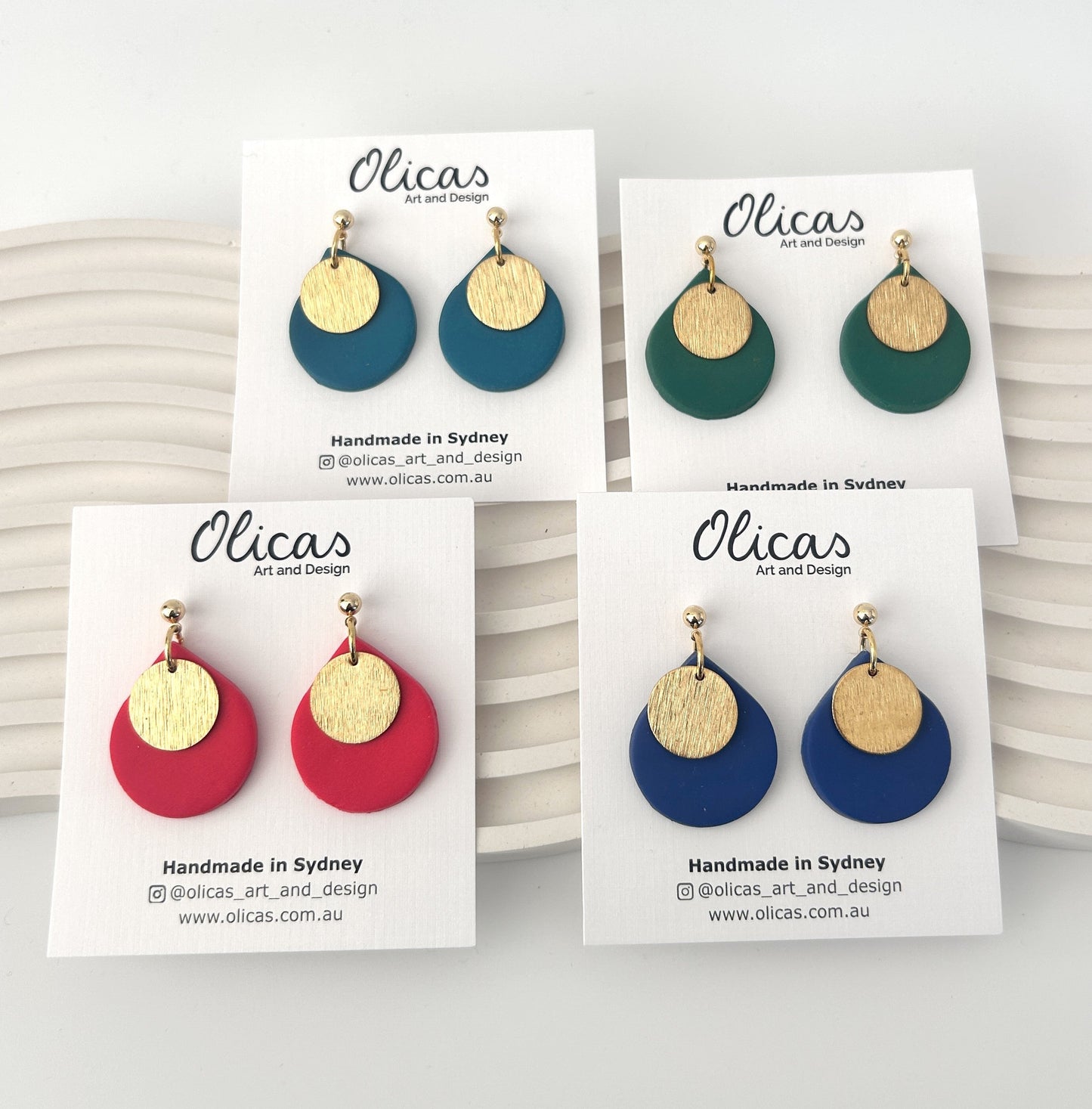 Coco Ball Stud Dangles in Block Colours