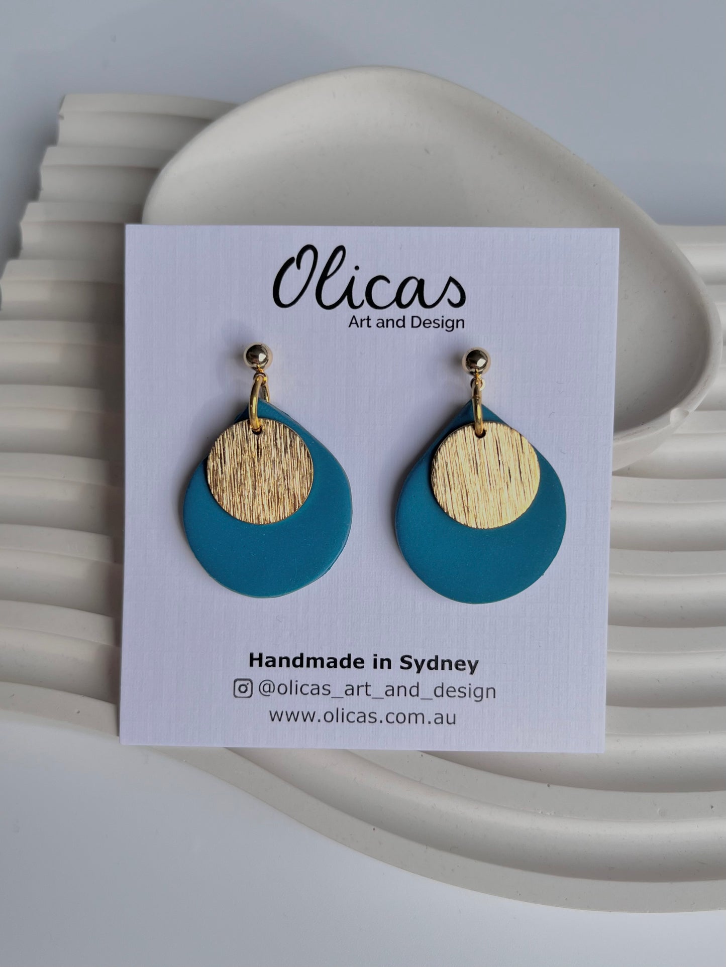 Coco Ball Stud Dangles in Block Colours