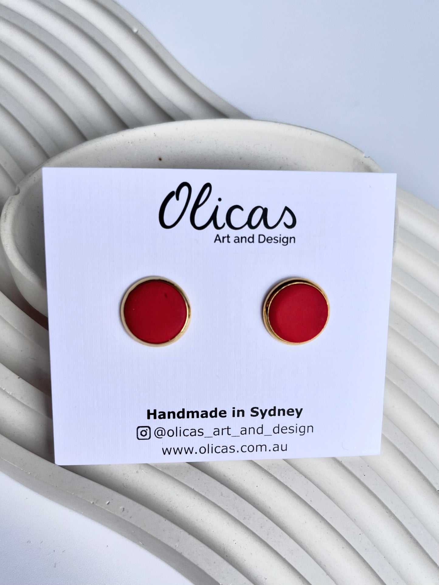 Mia Studs in Block Colours