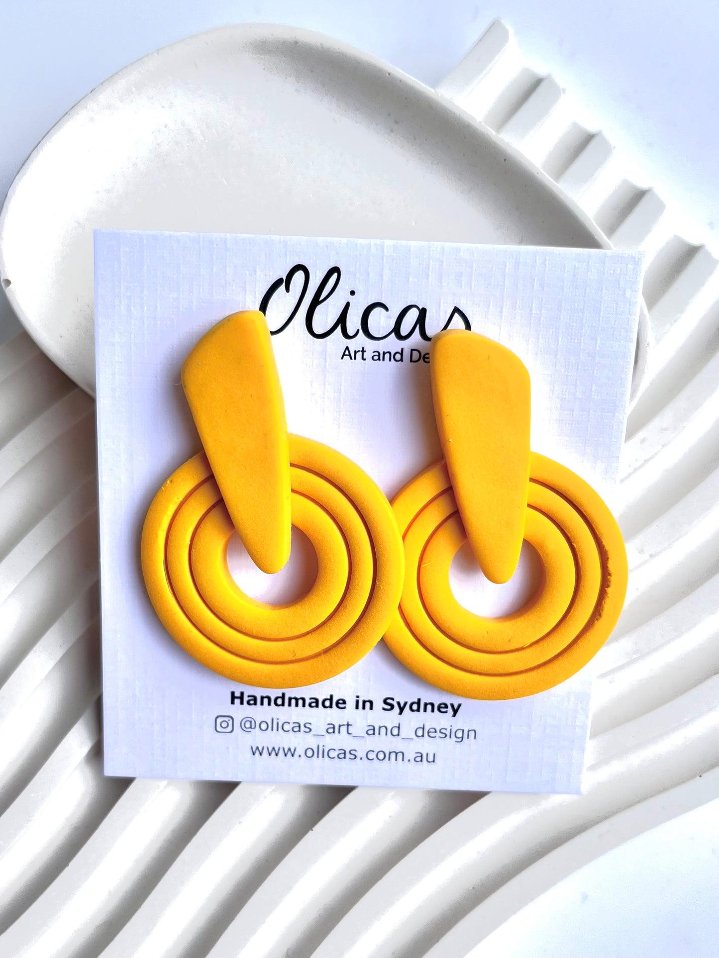 Isabella Studs in Block Colours