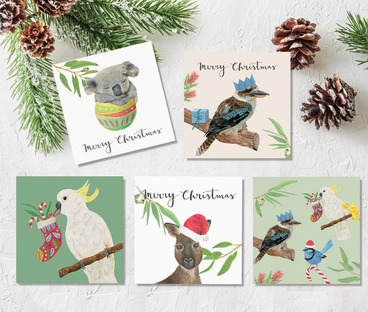 Watercolour Christmas Card Pack of 10