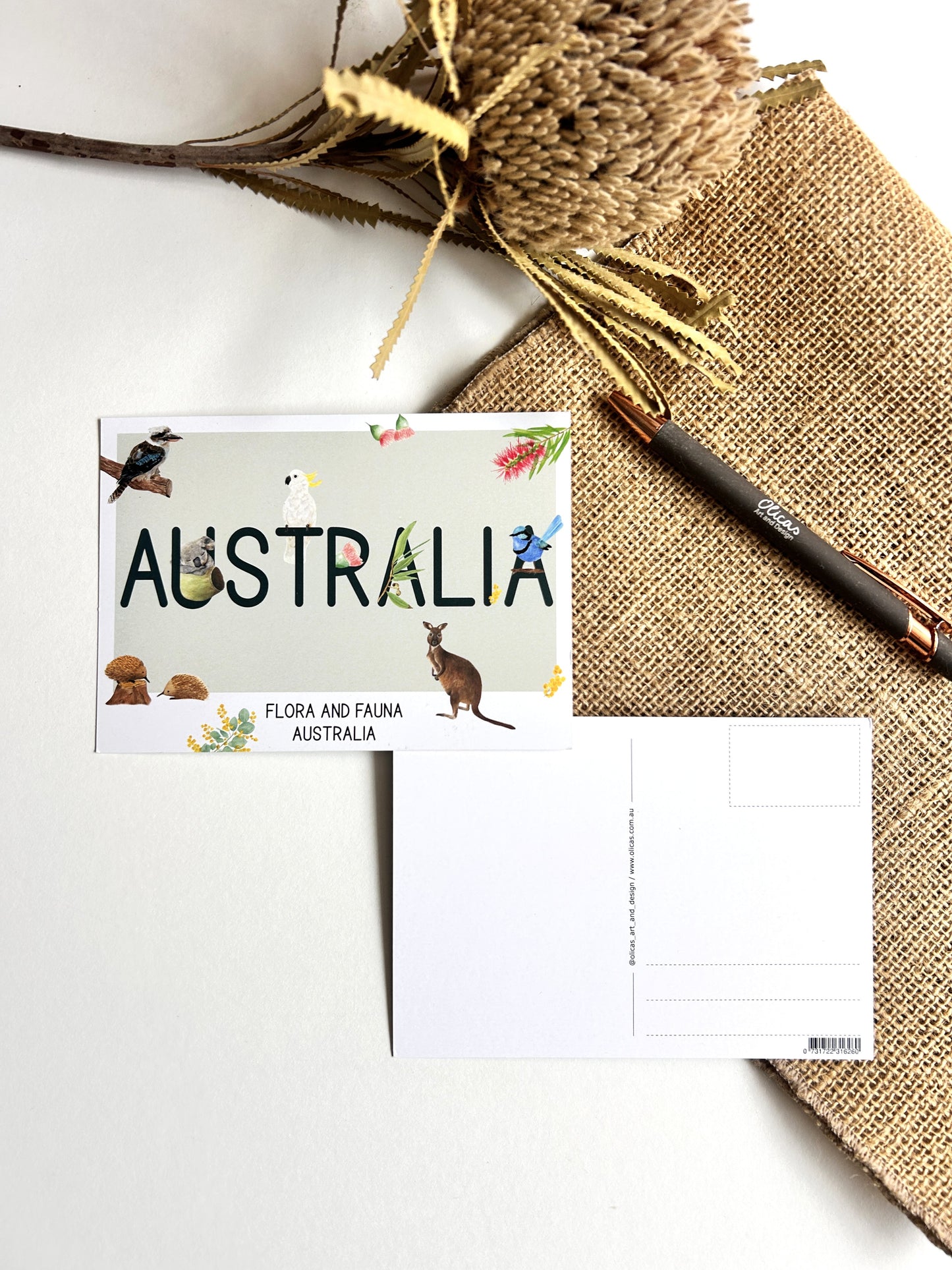 Postcard - Australian Flora and Fauna