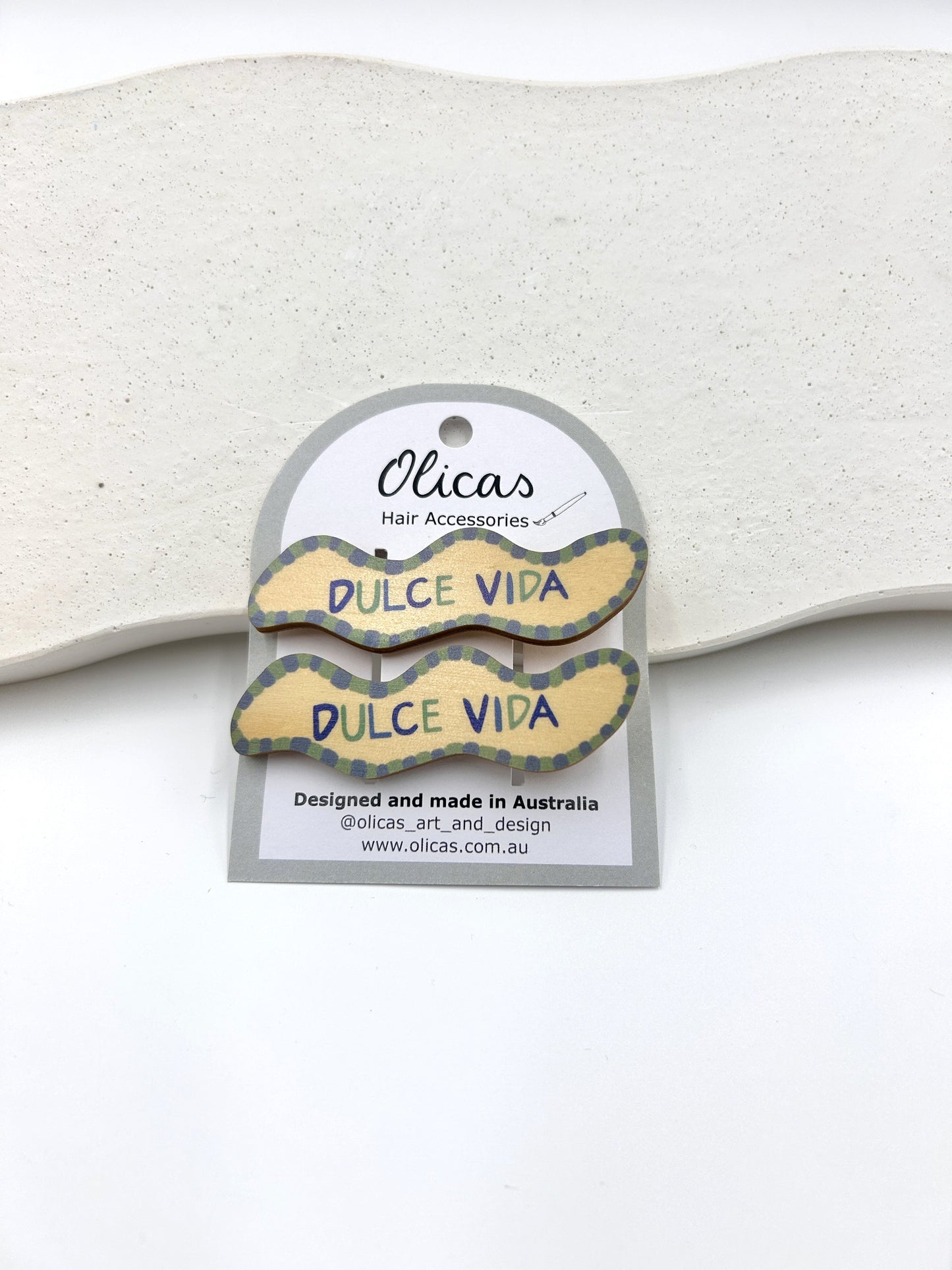 Wooden Hair Clips - Dulce Vida