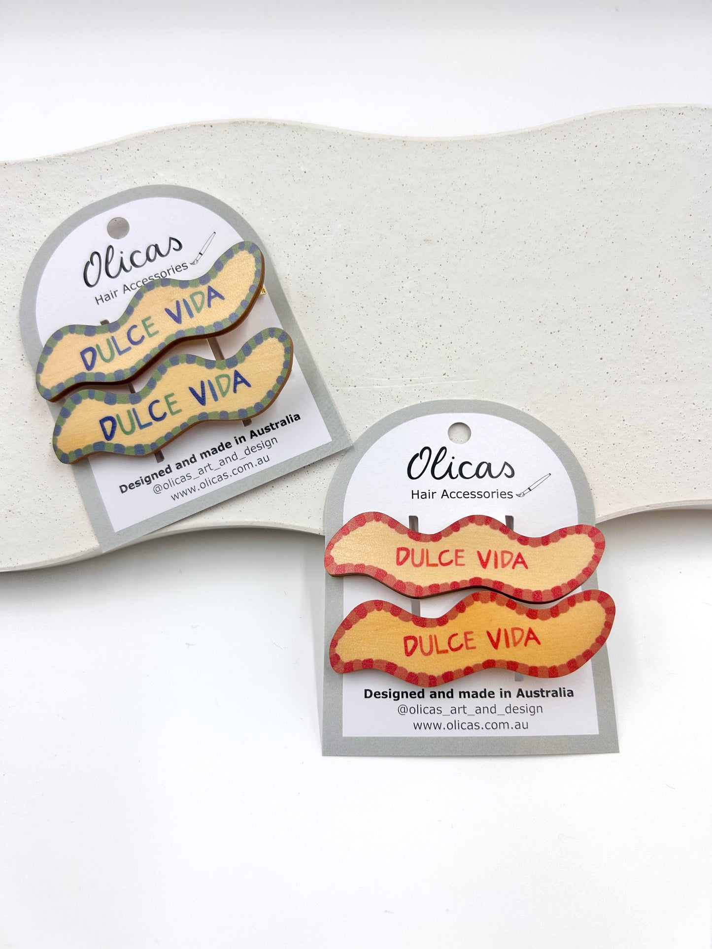 Wooden Hair Clips - Dulce Vida