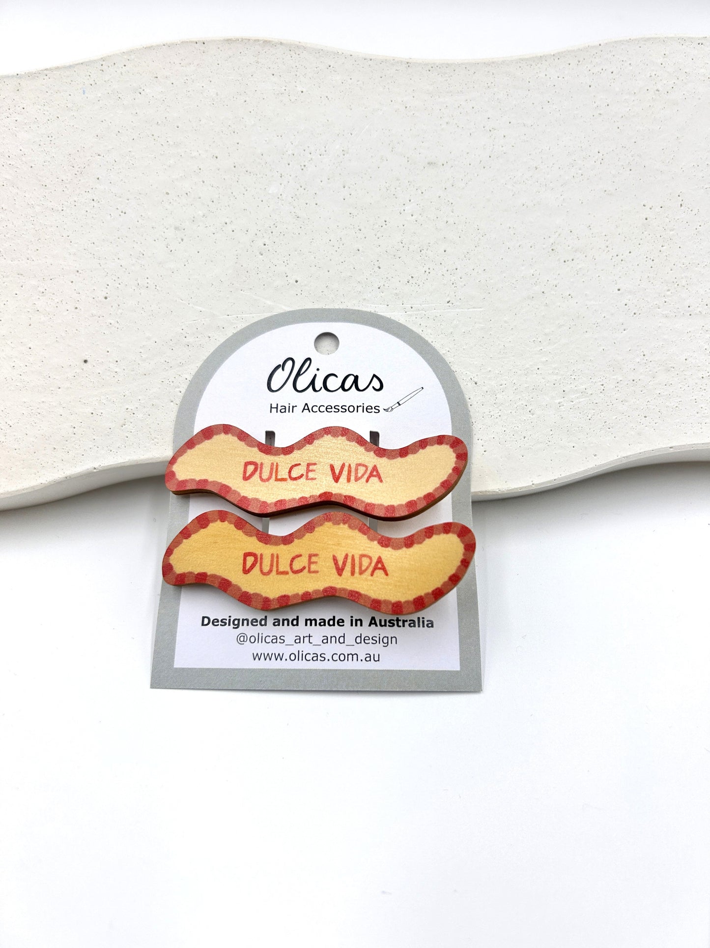 Wooden Hair Clips - Dulce Vida