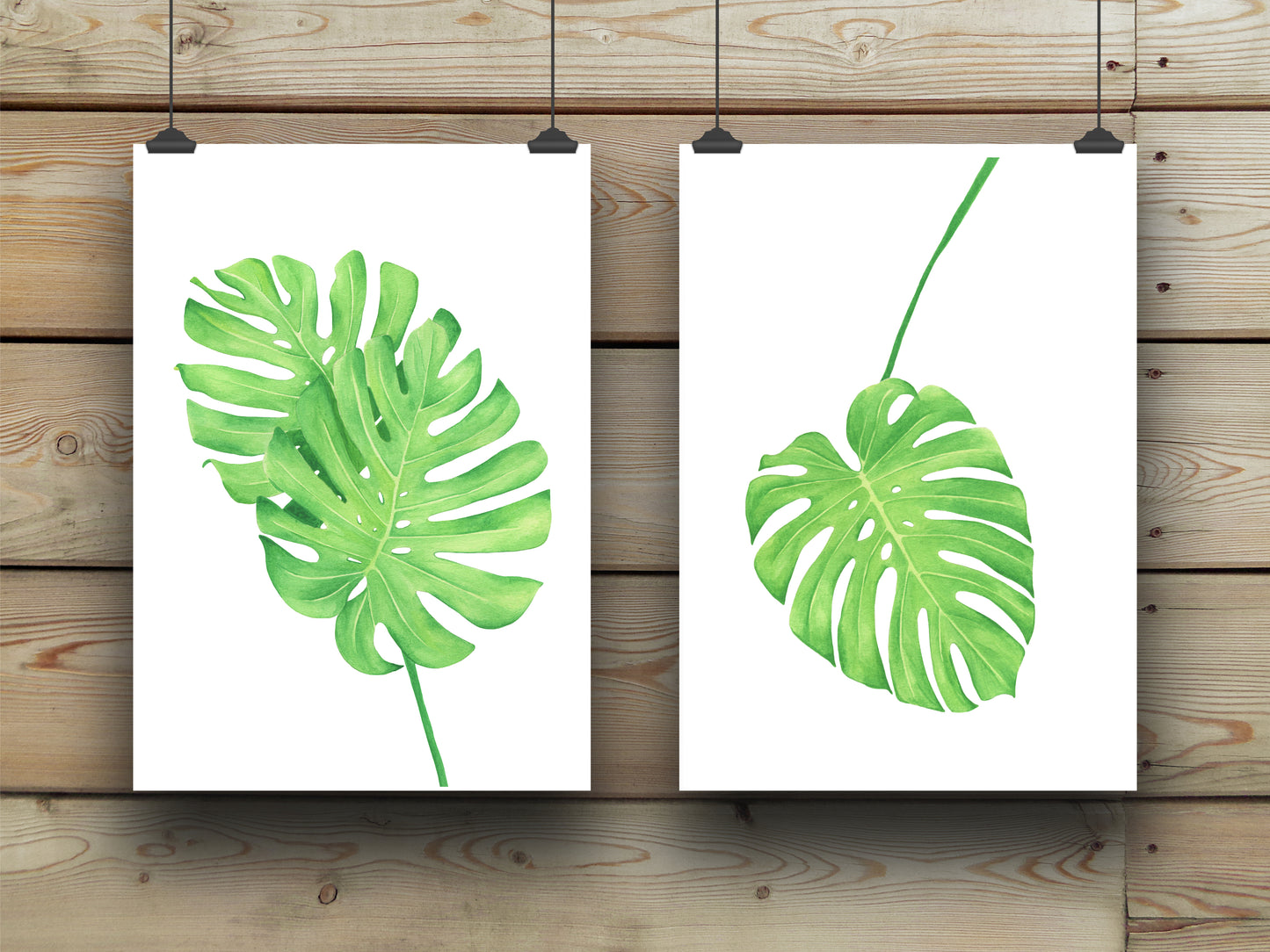 Monstera Leaf Watercolour Print
